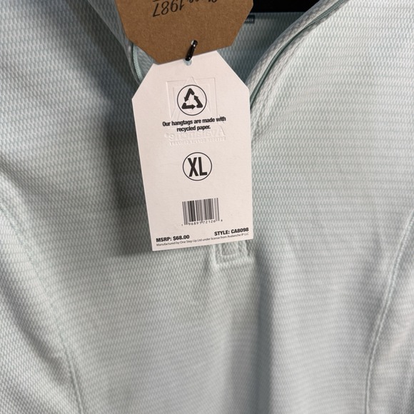 Avalanche Women's XL Long Sleeve 1/4 Zip Pullover Thumb Holes Blue Hiking Cabin - Picture 5 of 9